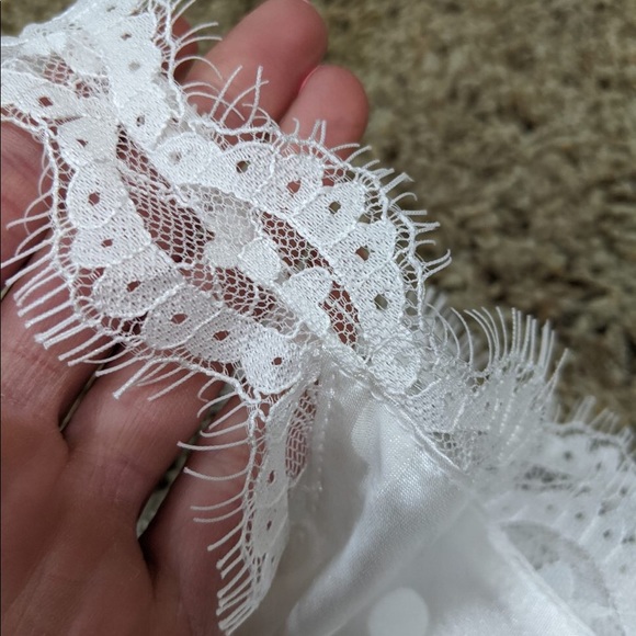 Shein White Polka Dot Lace Tank Top - Picture 2 of 5